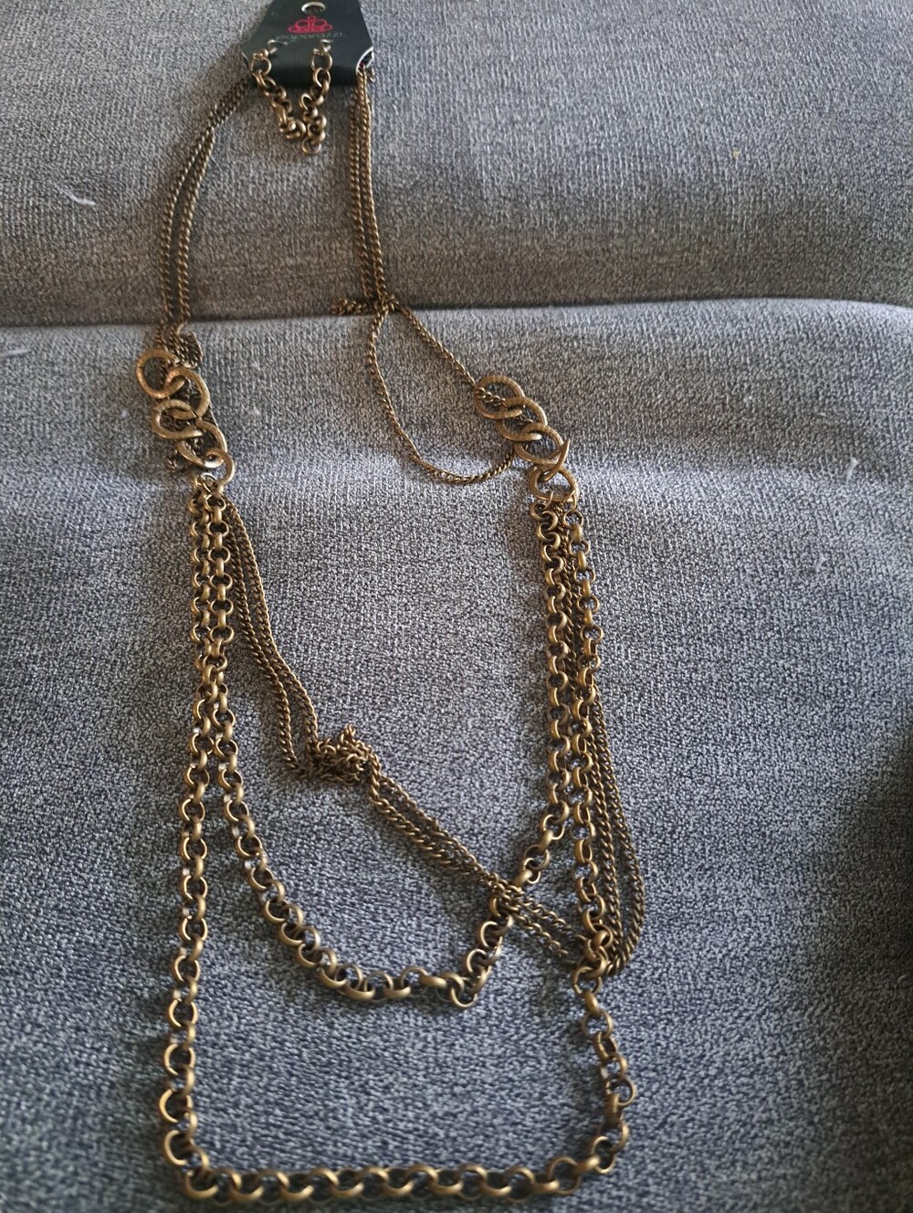 Multi-Strand Gold-Tone Women's Necklace by Paparzzi